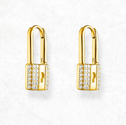 Minimal Love Lock Hoop Earrings (925 Silver)